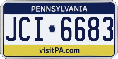 PA license plate JCI6683