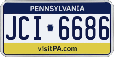 PA license plate JCI6686