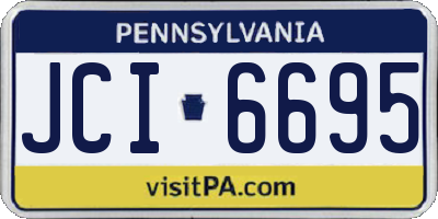 PA license plate JCI6695