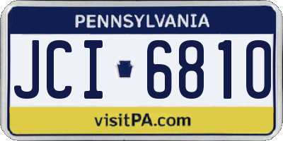 PA license plate JCI6810