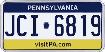 PA license plate JCI6819