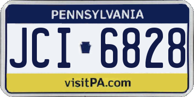 PA license plate JCI6828