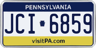 PA license plate JCI6859