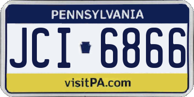 PA license plate JCI6866