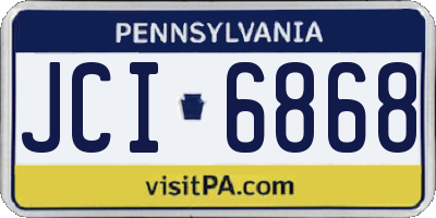 PA license plate JCI6868