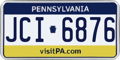 PA license plate JCI6876