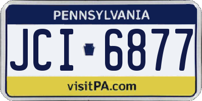PA license plate JCI6877