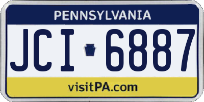 PA license plate JCI6887
