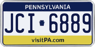 PA license plate JCI6889
