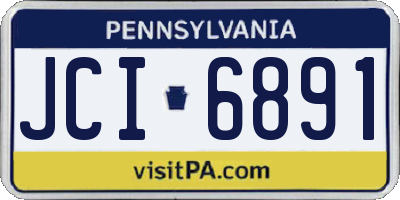 PA license plate JCI6891