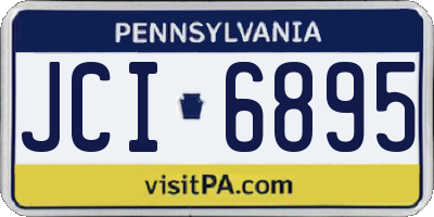 PA license plate JCI6895
