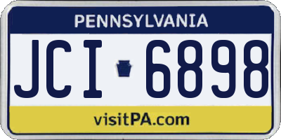 PA license plate JCI6898