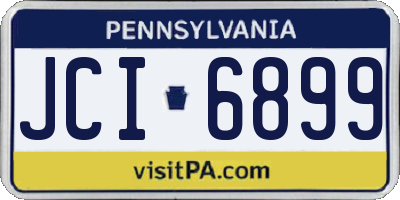PA license plate JCI6899