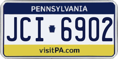 PA license plate JCI6902