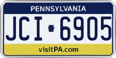 PA license plate JCI6905