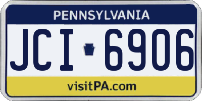 PA license plate JCI6906
