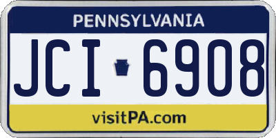 PA license plate JCI6908