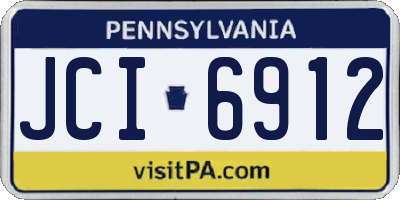 PA license plate JCI6912