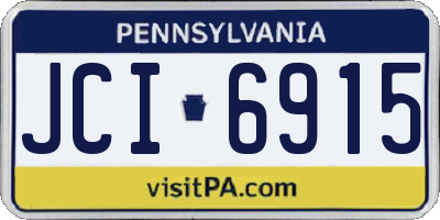 PA license plate JCI6915