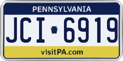 PA license plate JCI6919