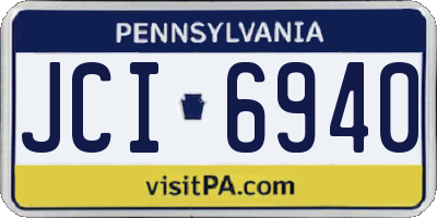PA license plate JCI6940