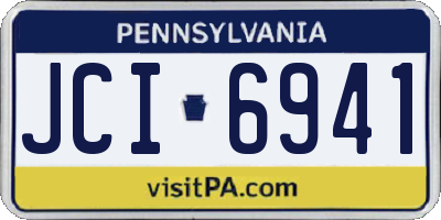 PA license plate JCI6941