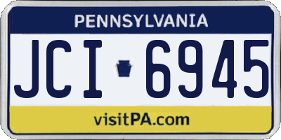 PA license plate JCI6945