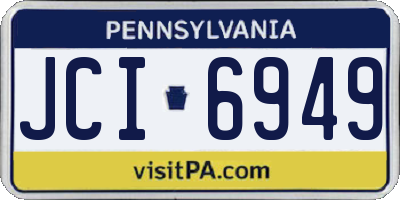 PA license plate JCI6949