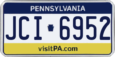 PA license plate JCI6952