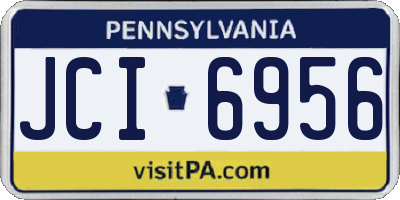 PA license plate JCI6956