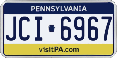 PA license plate JCI6967