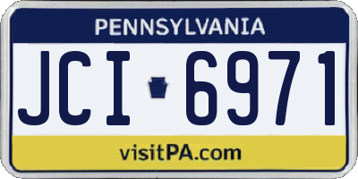 PA license plate JCI6971