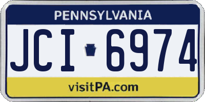 PA license plate JCI6974