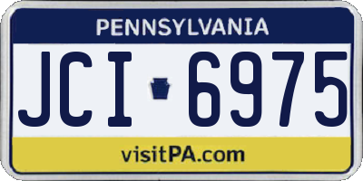 PA license plate JCI6975