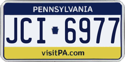 PA license plate JCI6977