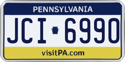 PA license plate JCI6990