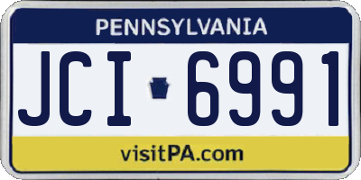 PA license plate JCI6991