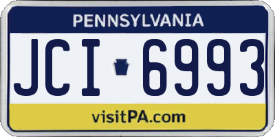 PA license plate JCI6993