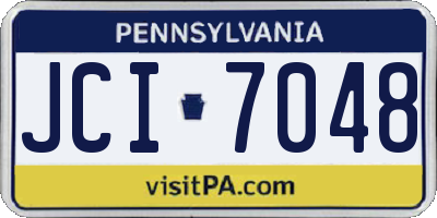 PA license plate JCI7048