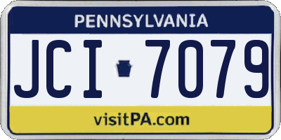 PA license plate JCI7079