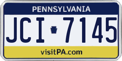 PA license plate JCI7145