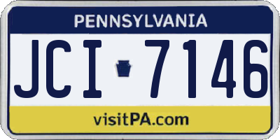 PA license plate JCI7146