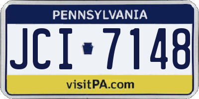 PA license plate JCI7148