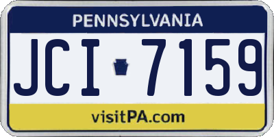 PA license plate JCI7159