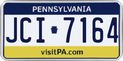 PA license plate JCI7164