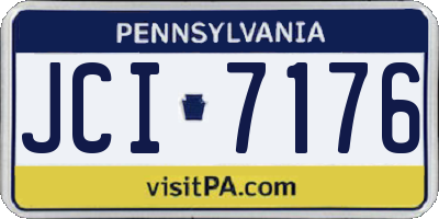 PA license plate JCI7176