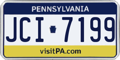 PA license plate JCI7199