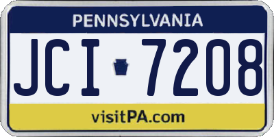 PA license plate JCI7208