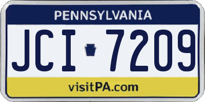 PA license plate JCI7209