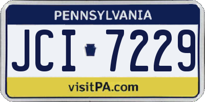 PA license plate JCI7229